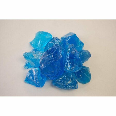 CALLE Recycled Chunky Glass Crystal Turquoise - Small - 0.25-0.5 in. - 3 lbs CA2759574